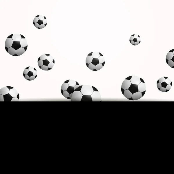 Fondo vectorial con pelotas de fútbol — Vector de stock