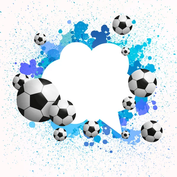 Векторный фон с футбольными мячами — стоковый вектор