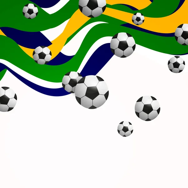 Fondo vectorial con pelotas de fútbol — Vector de stock