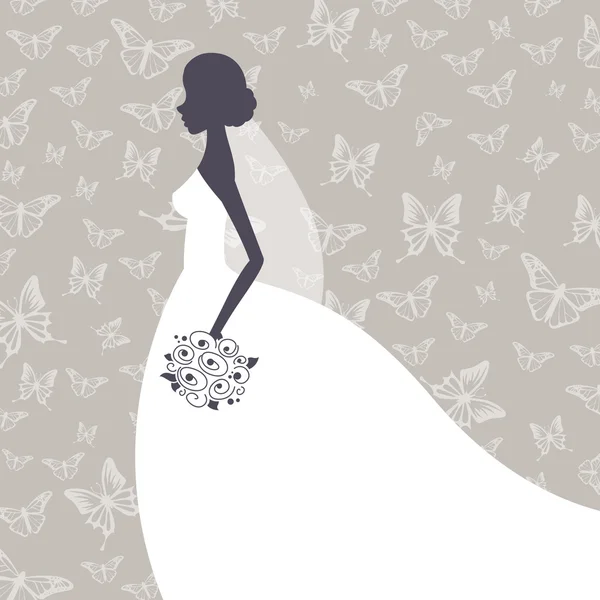 美しい花嫁をベクトルします。 — ストックベクタ