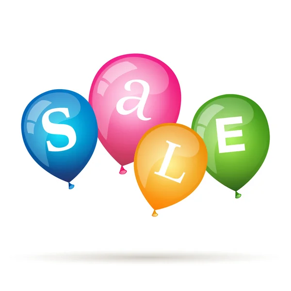 Vector Sale Design with Balloons — Stock Vector