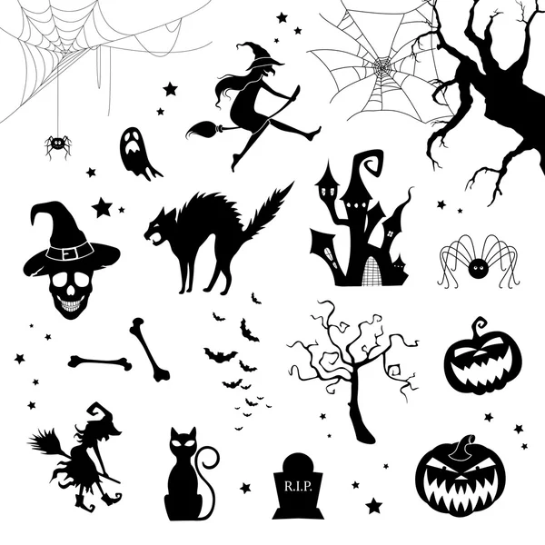 Vector Halloween Icons — Stock Vector