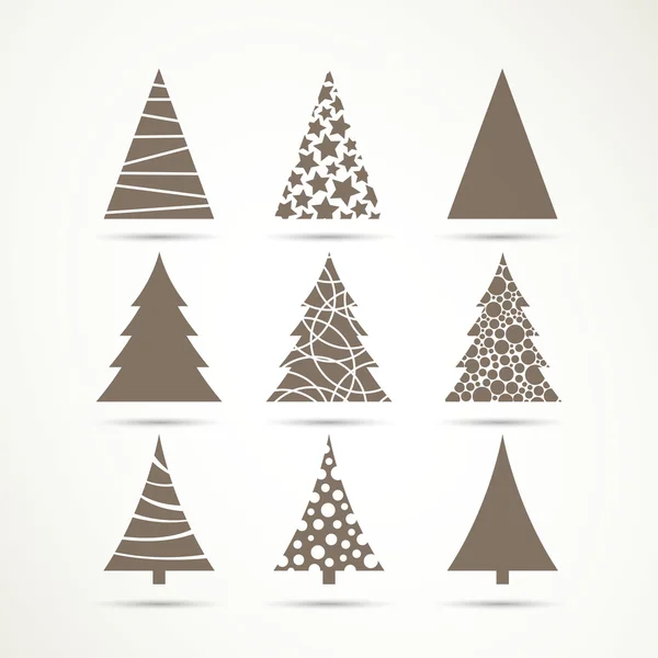 Vector Árbol de Navidad Iconos — Vector de stock