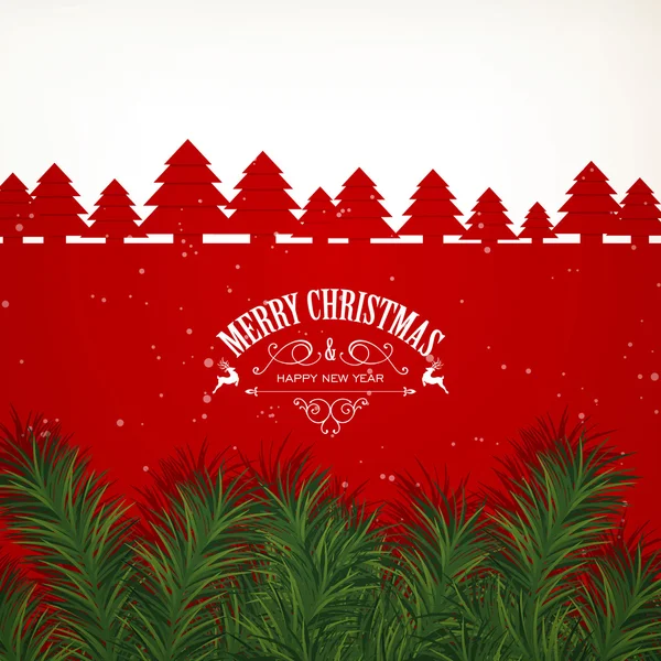 ベクトルのクリスマスのグリーティング カード — ストックベクタ