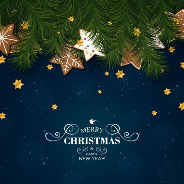 vektör Noel tebrik kartı