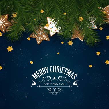 vektör Noel tebrik kartı