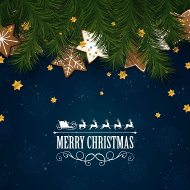 vektör Noel tebrik kartı