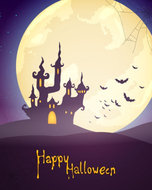 Halloween geçmiş Kalesi ile vektör