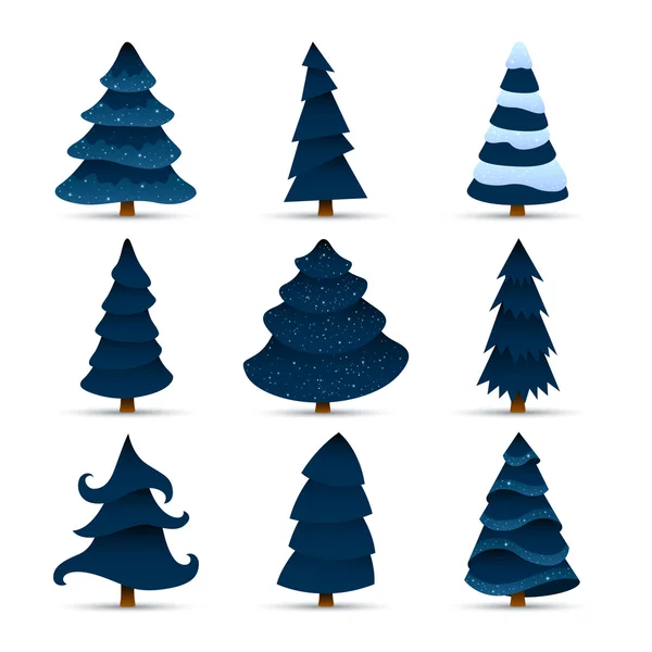 Arbres de Noël vectoriels — Image vectorielle