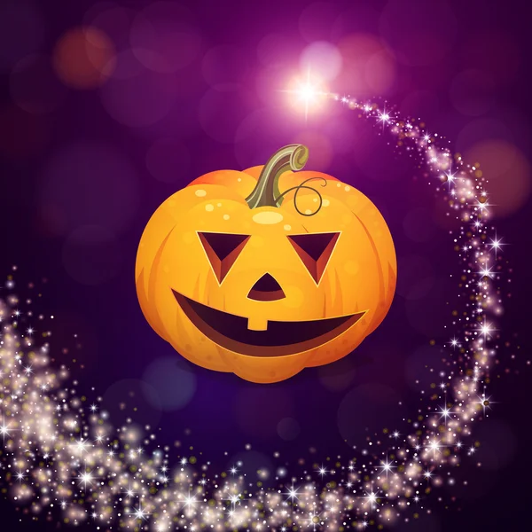 Vector Scary Halloween Pumpkin — Stock Vector