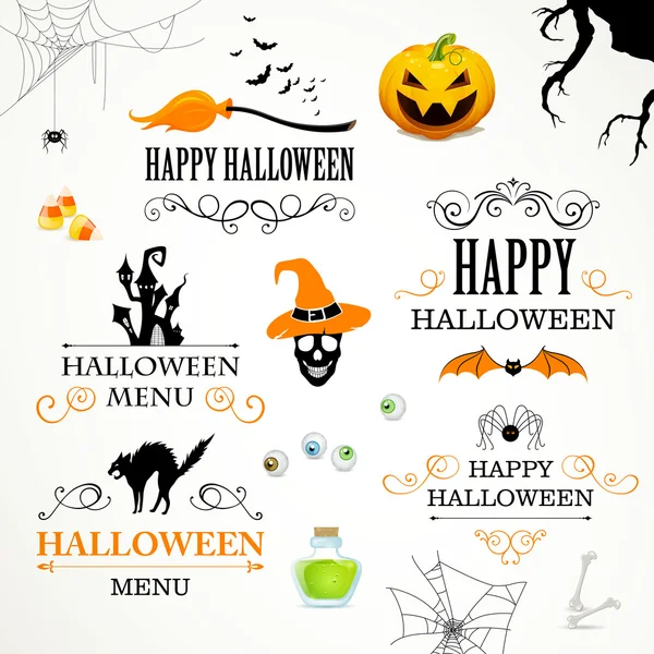 Vector elementos de diseño de Halloween — Archivo Imágenes Vectoriales