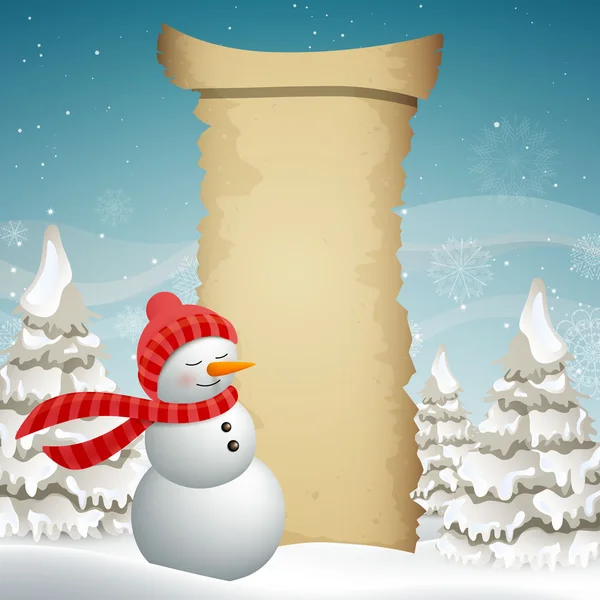 ベクトル雪だるまクリスマス デザイン — ストックベクタ