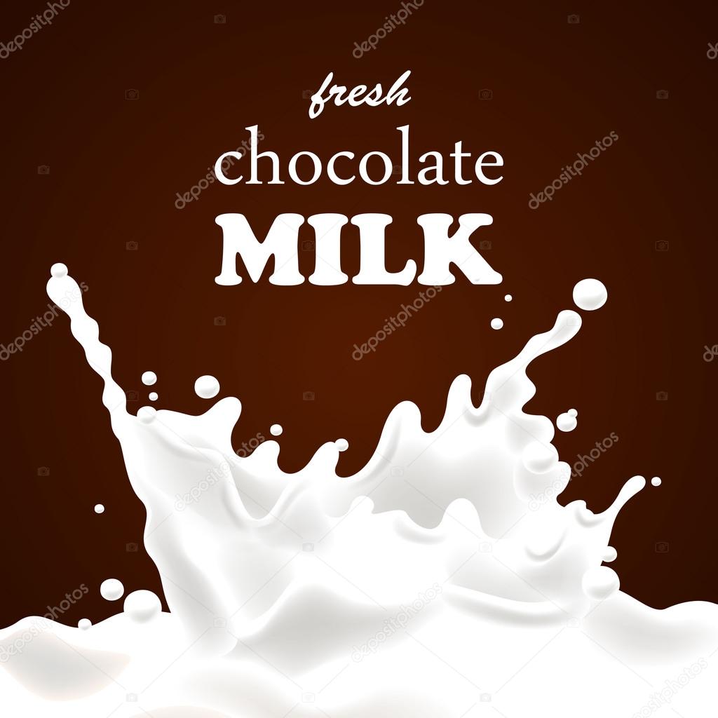 Vector Chocolate Milk Splash