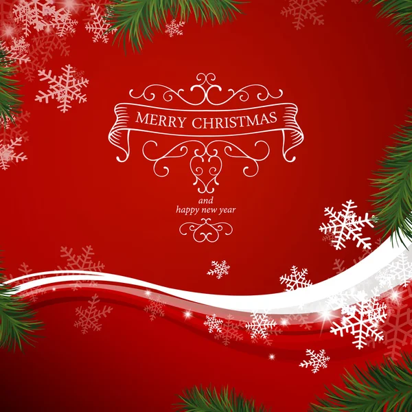 ベクトルのクリスマスのグリーティング カード — ストックベクタ