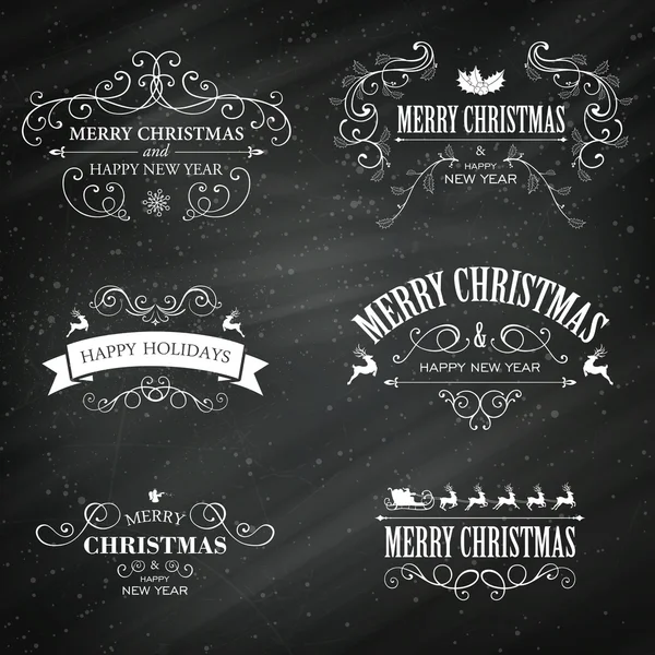 Vector Christmas Labels — Stock Vector