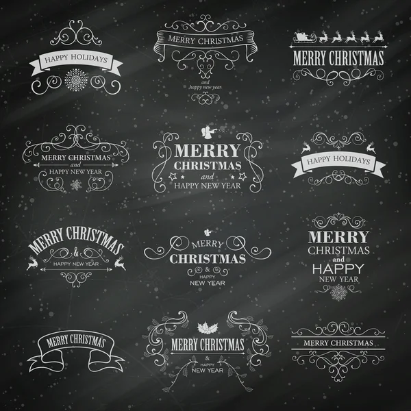 Vector Christmas Labels — Stock Vector