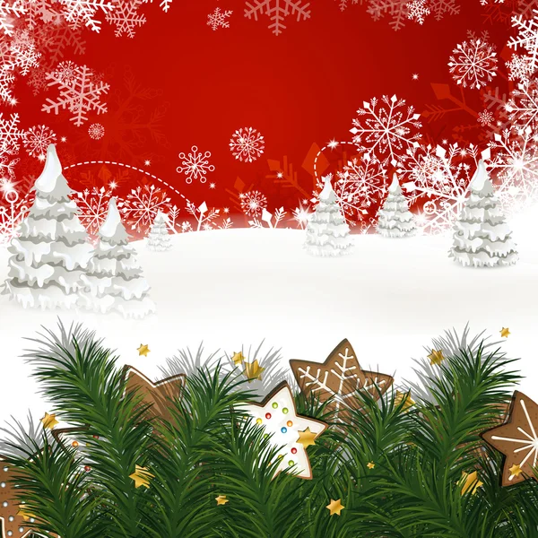 Vector Christmas Greeting Card — Stock Vector