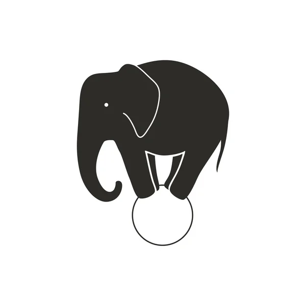 Vektor cirkuszi elefánt — Stock Vector
