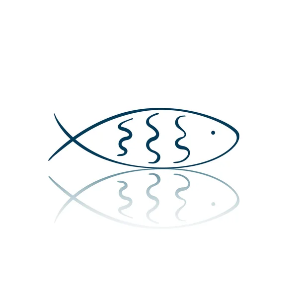 Vector icono de pescado — Vector de stock