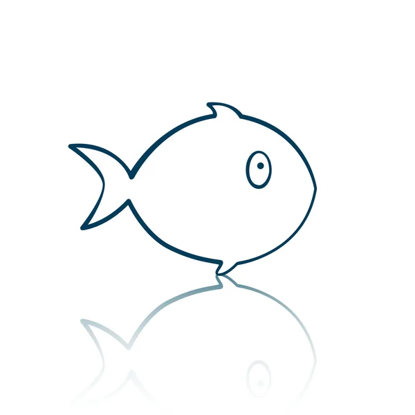 Ícone de peixe vetor — Vetor de Stock
