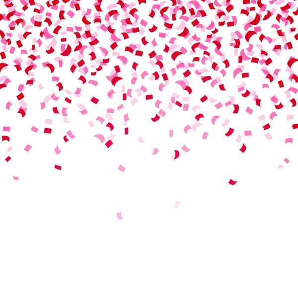 Fundo vetorial com Confetti rosa — Vetor de Stock