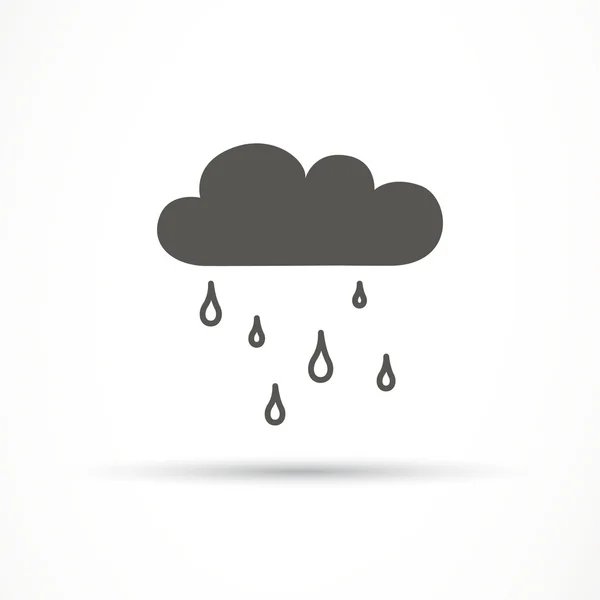 Icono de la nube de lluvia vectorial — Vector de stock