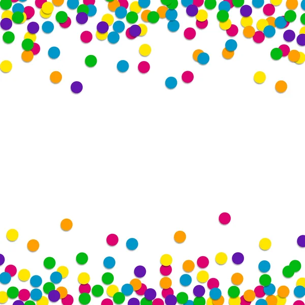 Vettoriale colorato partito sfondo con confetti — Vettoriale Stock