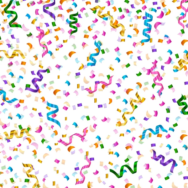 Vettoriale colorato partito sfondo con confetti — Vettoriale Stock