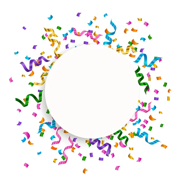 Fond de fête vectoriel avec Confetti — Image vectorielle