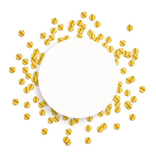 Fondo de fiesta vectorial con confeti dorado — Archivo Imágenes Vectoriales
