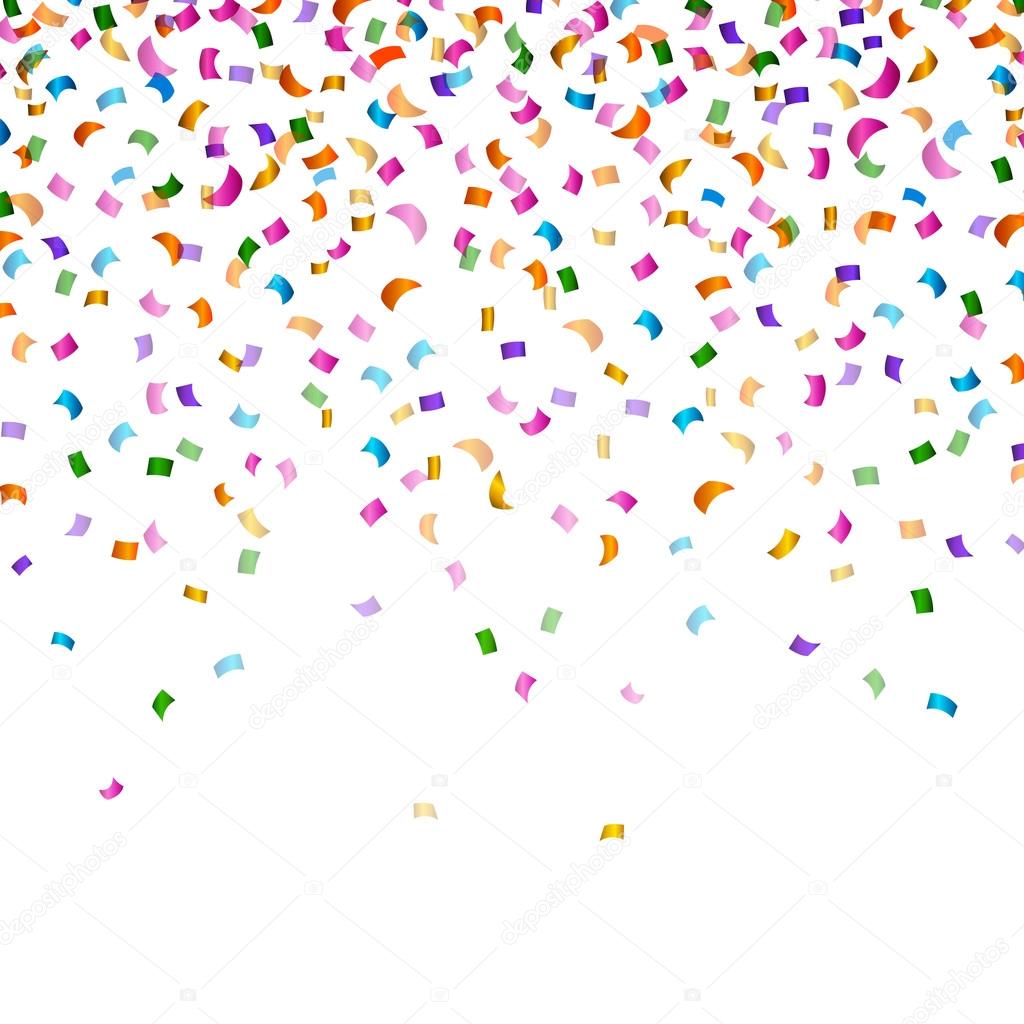 Vector Party Background with Confetti