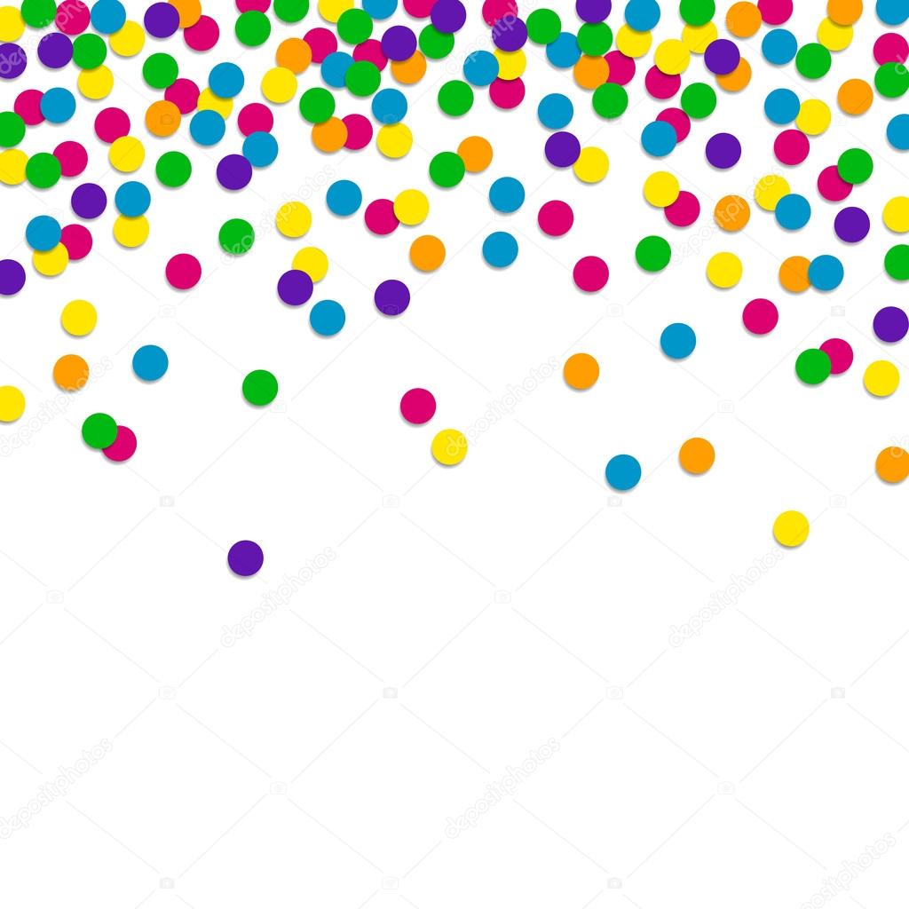 Vector Colorful Party Background with Confetti