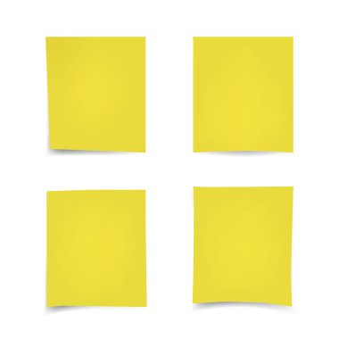 Çeşitli sarı sopa notlar vektör