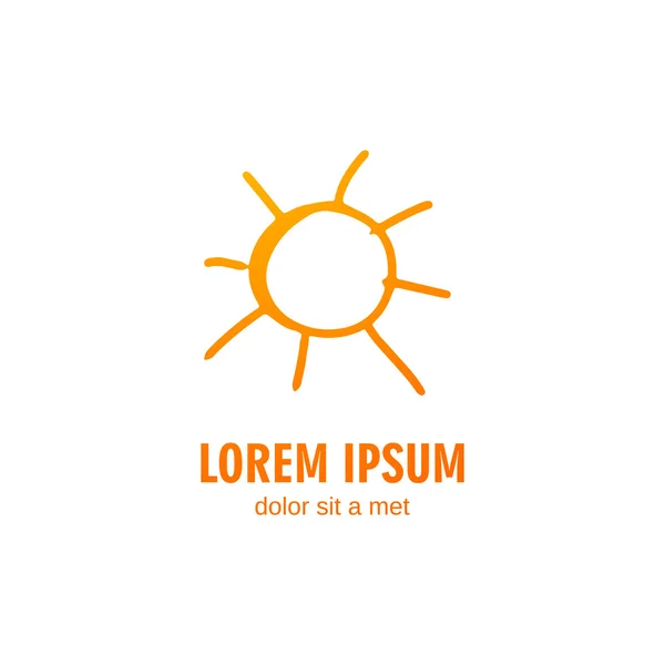 Vektör yaz güneş Logo tasarım şablonu — Stok Vektör