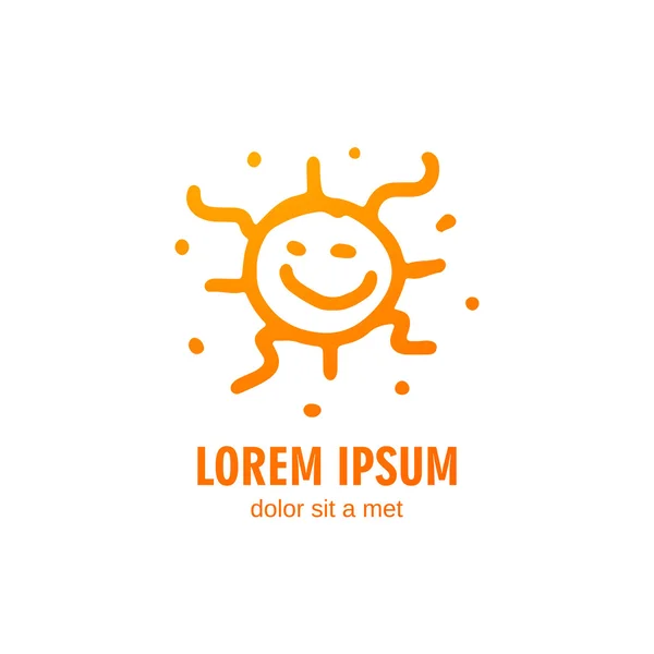 Vektor Sommer Sonne Logo Design-Vorlage — Stockvektor