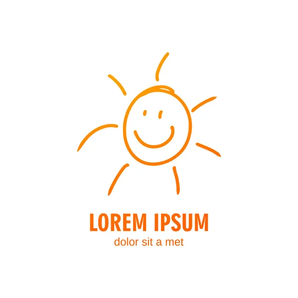 Vector zomer zon Logo ontwerpsjabloon — Stockvector