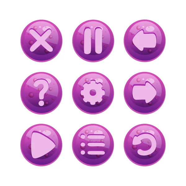 Vector Menu Buttons for Web or Game Design — Stock Vector