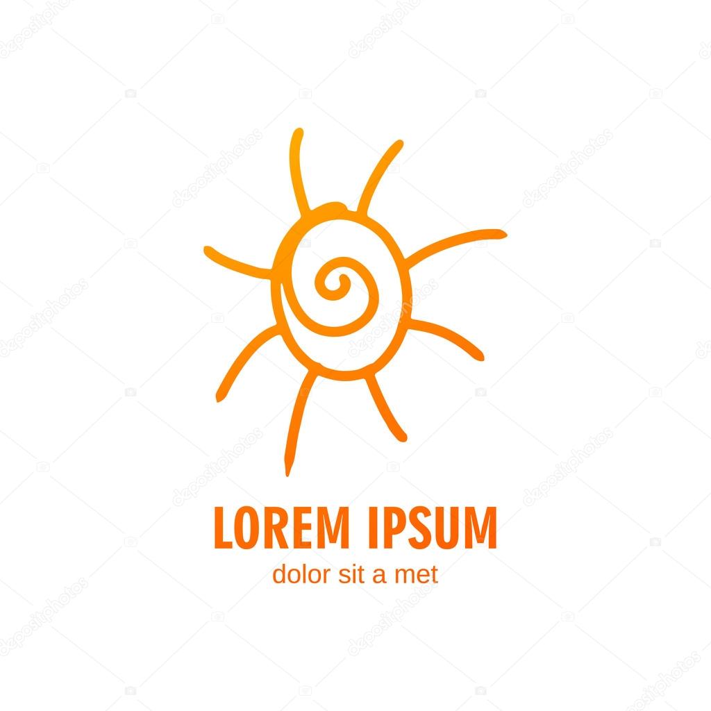 Vector Illustration of a Summer Sun Logo Design Template