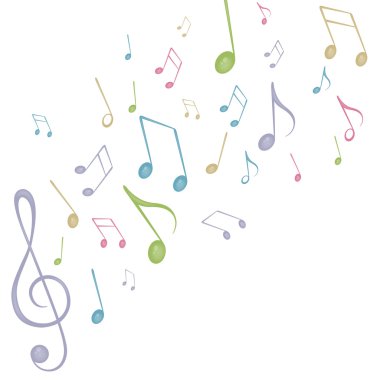 renkli müzik notlar
