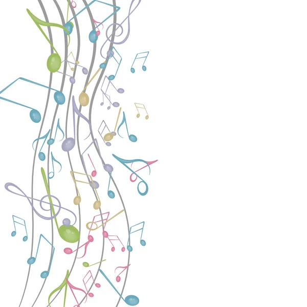 Барвисті музичні ноти — стоковий вектор