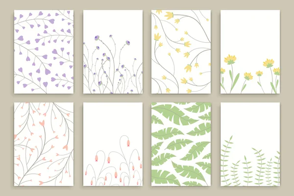 Plantillas de diseño de folleto floral — Vector de stock