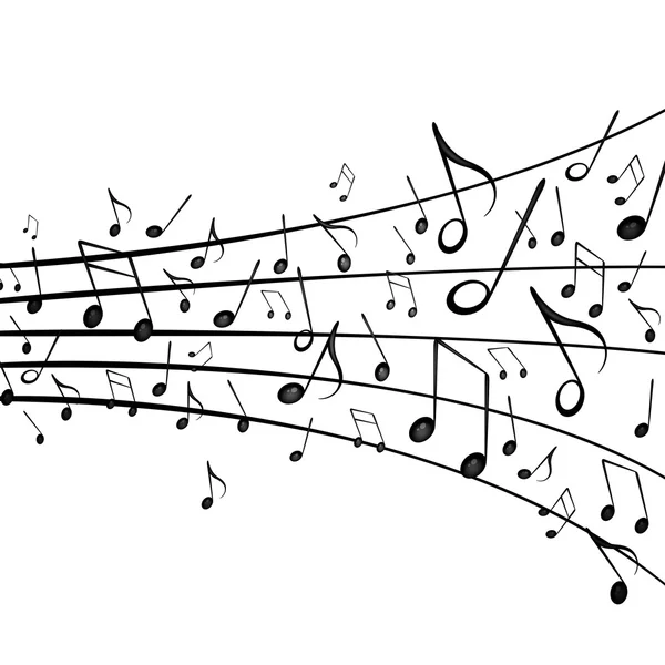 Notas musicales — Vector de stock