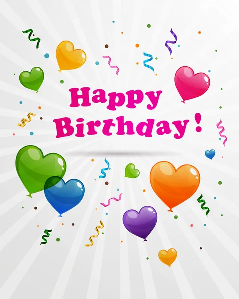 Happy Birthday Greeting Card — Stock Vector