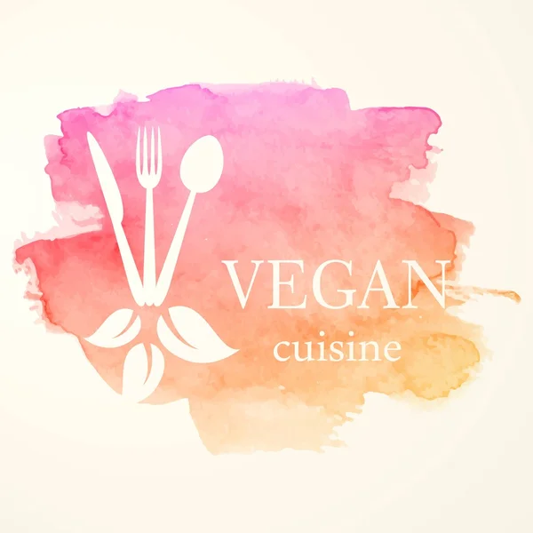 Vegan Food Emblem Design — Stock Vector