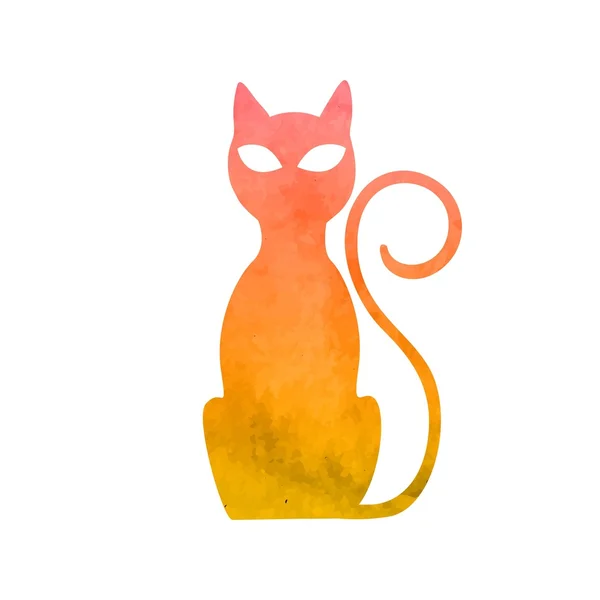 Sitzende Katze — Stockvektor