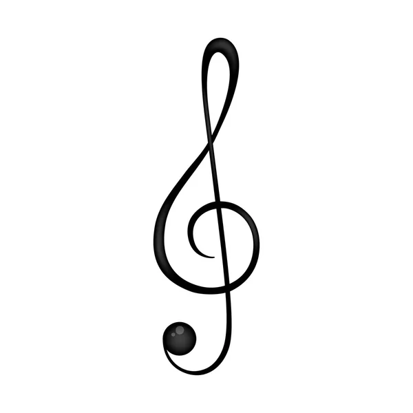 Zwarte clef — Stockvector