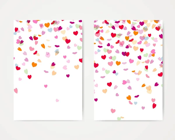 Modèle de conception de confettis coeur — Image vectorielle