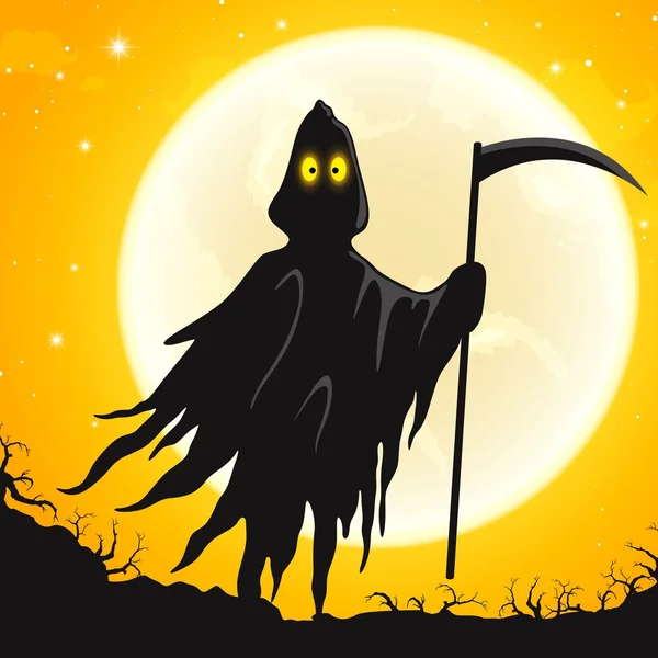 Vektor Halloween Design a Grim Reaper — Stock Vector