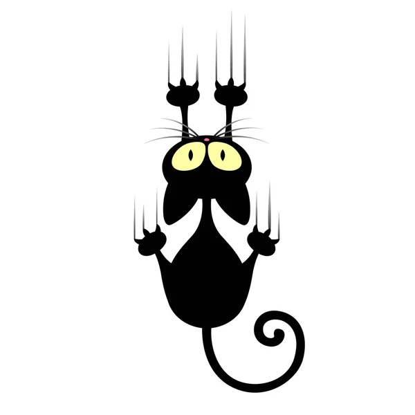 Vector gato negro — Vector de stock