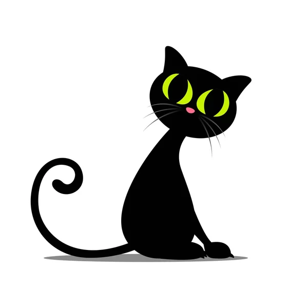 Vetor gato preto —  Vetores de Stock